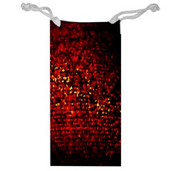 Red Particles Background Jewelry Bag by Nexatart