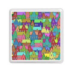 Neighborhood In Color Memory Card Reader (square)  by Nexatart