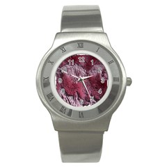 Texture Background Stainless Steel Watch by Nexatart