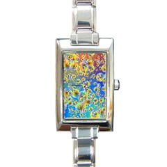 Color Particle Background Rectangle Italian Charm Watch by Nexatart