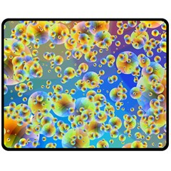 Color Particle Background Double Sided Fleece Blanket (medium) 