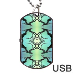 Branches With Diffuse Colour Background Dog Tag Usb Flash (one Side) by Nexatart