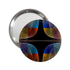 Black Cross With Color Map Fractal Image Of Black Cross With Color Map 2 25  Handbag Mirrors by Nexatart