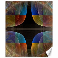 Black Cross With Color Map Fractal Image Of Black Cross With Color Map Canvas 8  X 10  by Nexatart