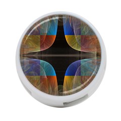 Black Cross With Color Map Fractal Image Of Black Cross With Color Map 4-port Usb Hub (two Sides)  by Nexatart