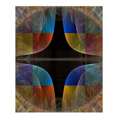 Black Cross With Color Map Fractal Image Of Black Cross With Color Map Shower Curtain 60  X 72  (medium)  by Nexatart