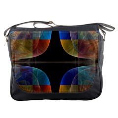 Black Cross With Color Map Fractal Image Of Black Cross With Color Map Messenger Bags by Nexatart