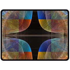 Black Cross With Color Map Fractal Image Of Black Cross With Color Map Double Sided Fleece Blanket (large)  by Nexatart