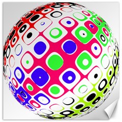 Color Ball Sphere With Color Dots Canvas 16  X 16  