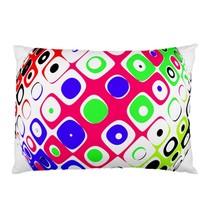 Color Ball Sphere With Color Dots Pillow Case