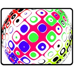 Color Ball Sphere With Color Dots Double Sided Fleece Blanket (medium) 