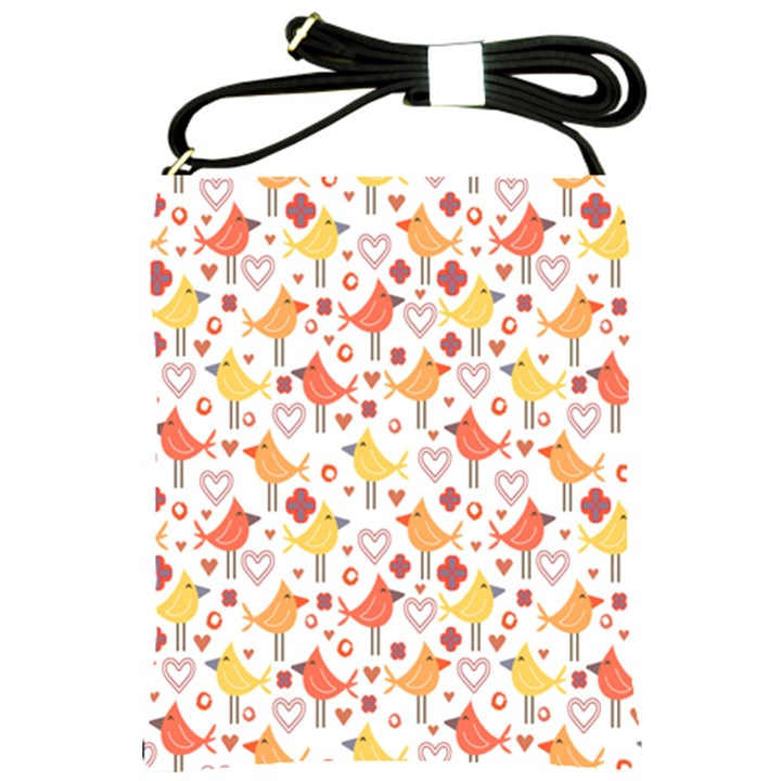 Happy Birds Seamless Pattern Animal Birds Pattern Shoulder Sling Bags