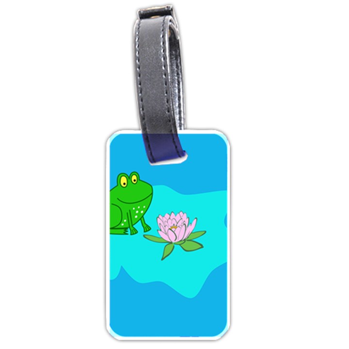 Frog Flower Lilypad Lily Pad Water Luggage Tags (One Side) 