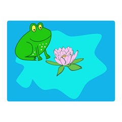 Frog Flower Lilypad Lily Pad Water Double Sided Flano Blanket (mini) 