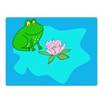 Frog Flower Lilypad Lily Pad Water Double Sided Flano Blanket (Mini)  35 x27  Blanket Front