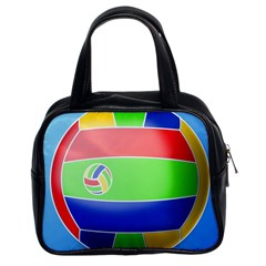 Balloon Volleyball Ball Sport Classic Handbags (2 Sides) by Nexatart