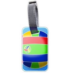 Balloon Volleyball Ball Sport Luggage Tags (two Sides) by Nexatart