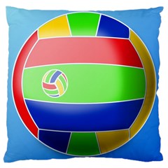 Balloon Volleyball Ball Sport Large Cushion Case (two Sides) by Nexatart