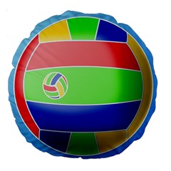 Balloon Volleyball Ball Sport Large 18  Premium Round Cushions by Nexatart