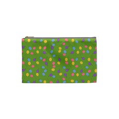 Balloon Grass Party Green Purple Cosmetic Bag (small)  by Nexatart