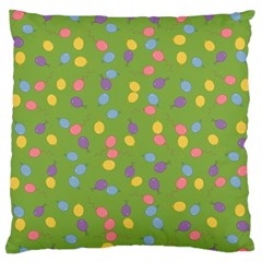 Balloon Grass Party Green Purple Standard Flano Cushion Case (one Side) by Nexatart