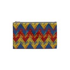 Aztec South American Pattern Zig Zag Cosmetic Bag (small)  by Nexatart