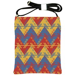 Aztec South American Pattern Zig Zag Shoulder Sling Bags by Nexatart