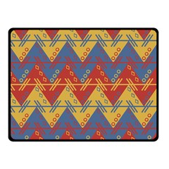 Aztec South American Pattern Zig Zag Double Sided Fleece Blanket (small)  by Nexatart