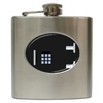 Safe Vault Strong Box Lock Safety Hip Flask (6 oz) Front