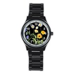 Flowers Of The Field Stainless Steel Round Watch Front