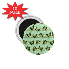 Green Butterflies 1 75  Magnets (10 Pack)  by linceazul