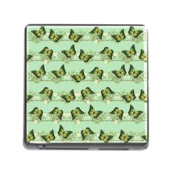 Green Butterflies Memory Card Reader (square) by linceazul