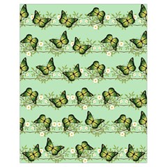 Green Butterflies Drawstring Bag (small) by linceazul