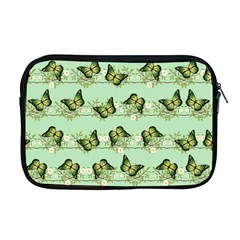 Green Butterflies Apple Macbook Pro 17  Zipper Case by linceazul