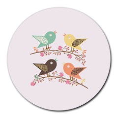 Four Birds Round Mousepads by linceazul