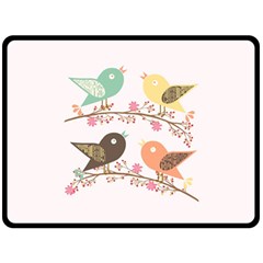 Four Birds Double Sided Fleece Blanket (large)  by linceazul