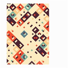 Squares In Retro Colors         Small Garden Flag by LalyLauraFLM