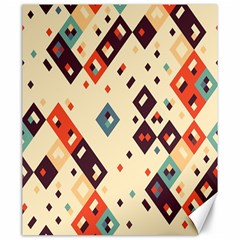 Squares In Retro Colors         Canvas 20  X 24  by LalyLauraFLM