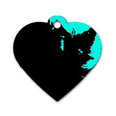 Abstraction Dog Tag Heart (two Sides) by Valentinaart