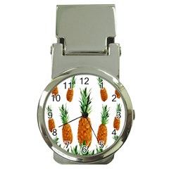 Pineapple Print Polygonal Pattern Money Clip Watches by Nexatart