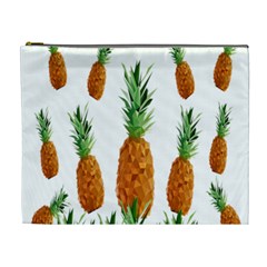 Pineapple Print Polygonal Pattern Cosmetic Bag (xl) by Nexatart
