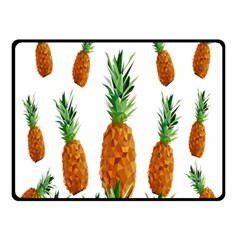 Pineapple Print Polygonal Pattern Double Sided Fleece Blanket (small)  by Nexatart