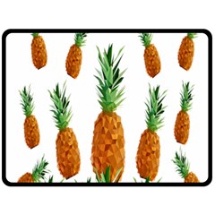 Pineapple Print Polygonal Pattern Double Sided Fleece Blanket (large)  by Nexatart