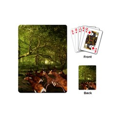 Red Deer Deer Roe Deer Antler Playing Cards (mini)  by Nexatart