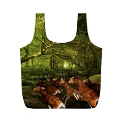 Red Deer Deer Roe Deer Antler Full Print Recycle Bags (m)  by Nexatart