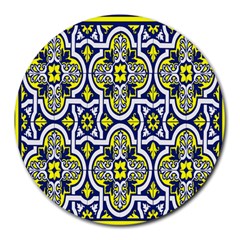 Tiles Panel Decorative Decoration Round Mousepads by Nexatart