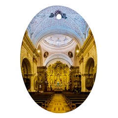 Church The Worship Quito Ecuador Ornament (oval) by Nexatart