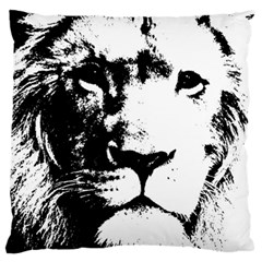 Lion  Large Flano Cushion Case (one Side) by Valentinaart