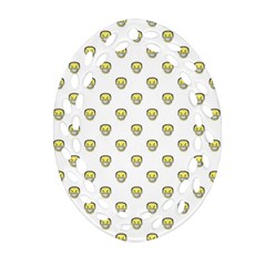 Angry Emoji Graphic Pattern Ornament (oval Filigree) by dflcprints