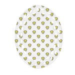 Angry Emoji Graphic Pattern Ornament (Oval Filigree) Front